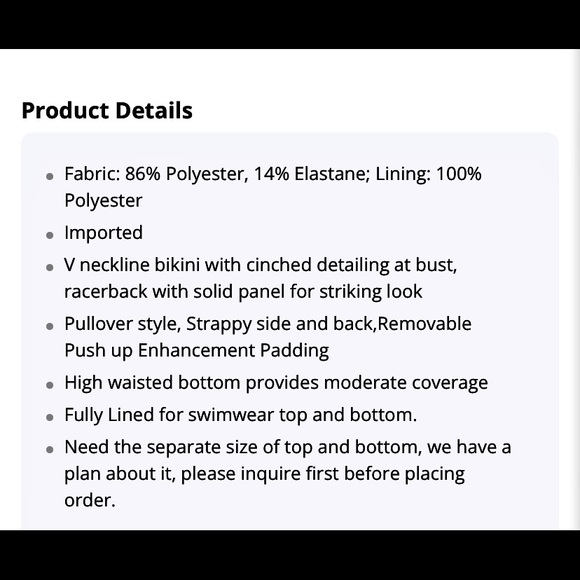 🌴Zeraca Highwaisted Strappy/Racer Back Bikini🌴NWT - Picture 8 of 8